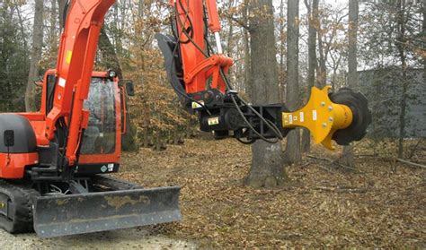 compact excavator turbosaw for sale|Excavator rotating tree saw .